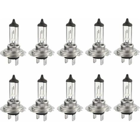 Halogen Lights - 10 Pack 12V H7 55W LED Halogen Bulbs, Long Lasting Warm White Car High/Low Beam Bulbs (1/5)