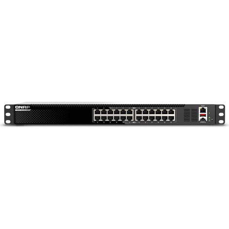 QNAP QSW-M3224-24T switch di rete Gestito L3 10G Ethernet 100.1000.10000 1U Nero, Argento (1/2)