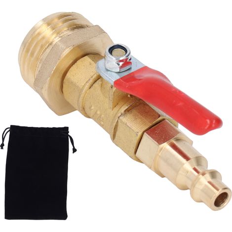 Bewässerungsadapter aus Messing für Wohnmobile und Yachten – 1/4"-Schnellanschluss (Außengewinde), 3/4"-GHT-Außengewinde (1/5)