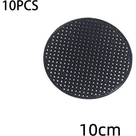 Tamis De Drainage Pour Pot A Fleurs - Grille Ronde En Plastique Noir - Pour Empêcher La Terre De S'écouler - 10 Pièces (1/5)