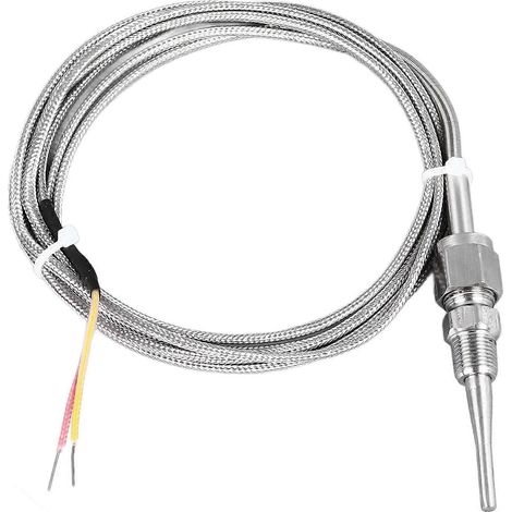 1/8 Zoll NPT K-Typ Thermoelement-Sonde mit blanker Spitze, Edelstahl, hochpräzise, bewegliche Sonde für Temperaturmessung (1/4)