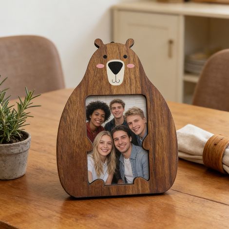 3 cadres photo de bureau en bois en forme de chat – Design silhouette animale, texture rustique en bois, adaptés à la décoration murale et de bureau. (1/5)