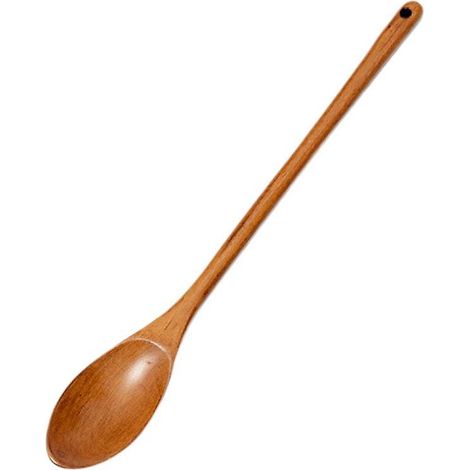 JANMIR-Grande cuillère en bois robuste avec pelle. Grande cuillère antiadhésive pour remuer, faire bouillir des écrevisses, décoration murale (1/2)