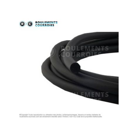 Corde ronde section 12mm EPDM MOUSSE noire