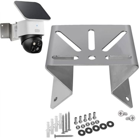Silver corner wall mount, 8.266.5 cm, universal base for right-angle network surveillance cameras. (1/5)