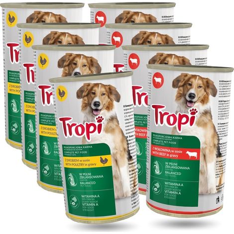 CIBO UMIDO PER CANI IN LATTINA, MISTO DI GUSTI 1240G
