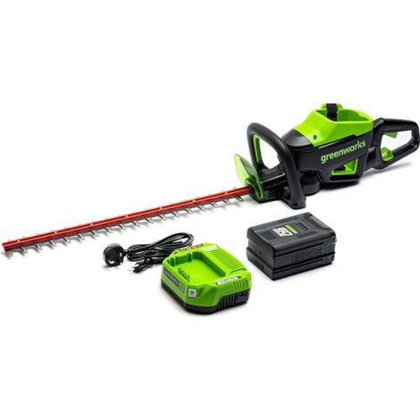 GREENWORKS 60V Brushless Akku-Heckenschere - 66cm Klinge - 1 Akku 2.0 Ah - 1 Ladegerät - GD60HT66K2