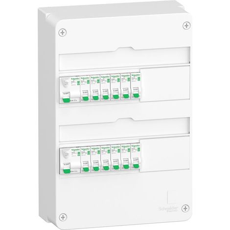 Resi9, Tableau standard logement type T3 T4 - 2 rangées, technologie XE (R9HPNFC15124P)