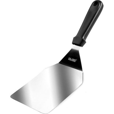 Ibili Edelstahlspatula mit schwarzem Griff 32x12 cm