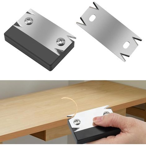 Coupe-Bordure pour Le Travail du Bois, Portable Coupe-Bande de Chant Manuel avec 1 Lame de Rechange Antidérapant Raboteuse Manuelle pour Bois PVC ABS Mélamine Plaqueuse de Chants en Pl (1/5)