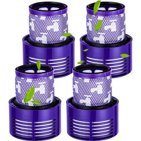 Lntyq 4 filtres pour Dyson V10, filtres pour Dyson Cyclone V10 série SV12, pour aspirateurs, V10 Absolute, V10 Animal, V10 Total Clean, lavables, numéro de remplacement DY-969082-01 (1/5)
