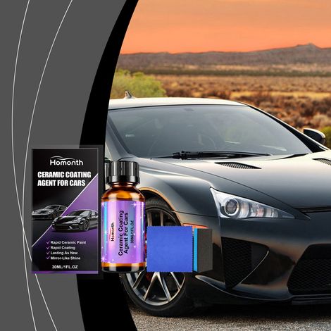 Autopflegemittel zum Glätten von Fahrzeugoberflächen, Reinigen, Entfernen von Schmutz und Wiederherstellen des Glanzes – einfache Anwendung – 30 ml x 1, Schwamm x 1, Tuch x 1 -- DTEKGAZ (1/5)