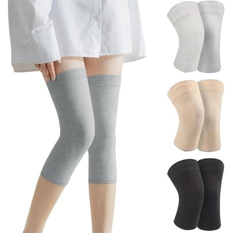 Rodilleras de compresión (tres pares), ligeras y antideslizantes, ideales para bailar, practicar yoga, correr y montar en bicicleta. (1/5)