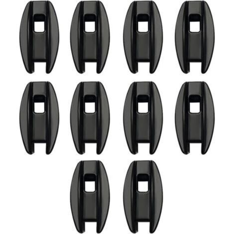 10er-Pack Eckpfostenisolatoren, Elektrozaunisolatoren, wetter- und regenfeste Isolatoren für Elektrozaundraht (Schwarz) - Crezuo