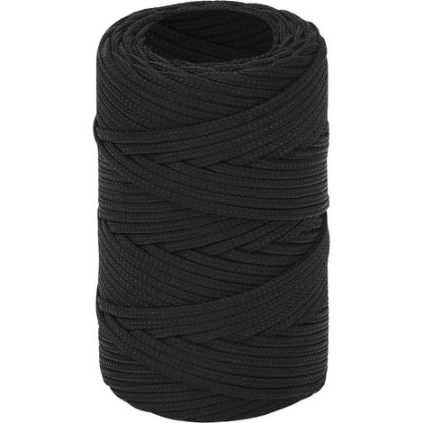 Cuerda multiusos 2 mm 500 m Negro PP 27 kg Carga máx. vidaXL (1/5)