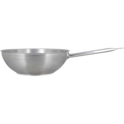 Wok 30cm en acier inoxydable, PROFESSIONNEL