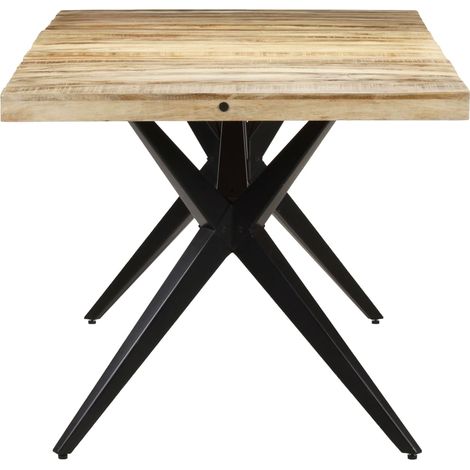 Maison Exclusive - Tavolo da Pranzo 160x80x76 cm in Legno Massello di Mango Grezzo (1/5)