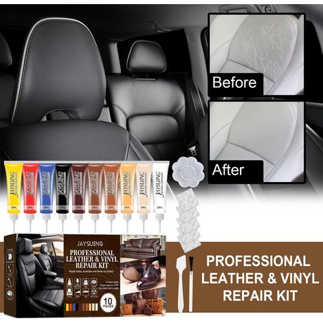 Kit de restauration de la couleur du cuir pour l'entretien du cuir automobile, des sacs, des chaussures et des canapés - Kit de restauration de la couleur du cuir (en boîte) (1/5)