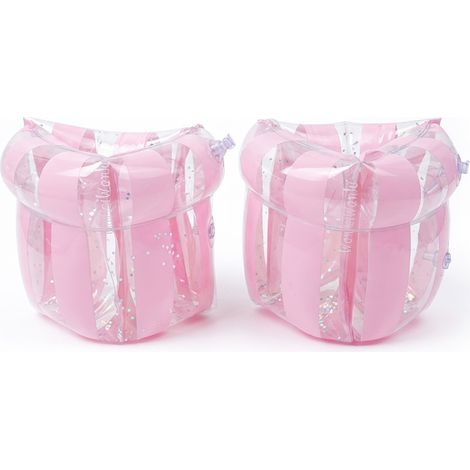 Brasseur gonflable de natation rose rayé 1 ensemble