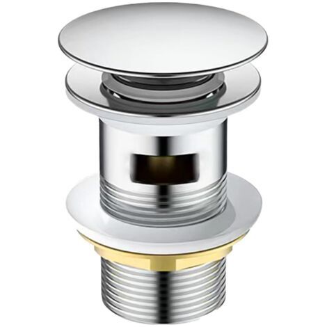 Bouchon de vidange d'évier, bouchon de vidange à bouton-poussoir, bonde de taille universelle avec trous, antirouille, durable, facile à nettoyer, convient à divers éviers (1/5)