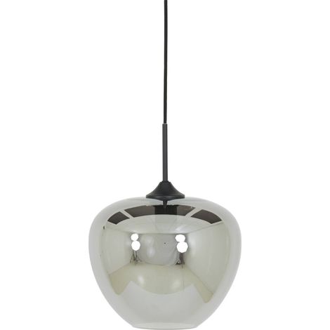 Light & Living - lámpara colgante - Mayson - negro - vidrio -