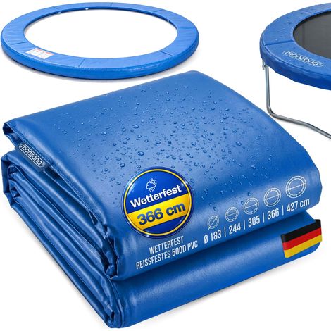 Copri bordo cuscino per trampolino Monzana Ø 183/244/304/305/366/427 cm di larghezza 30 cm 100% resistente ai raggi UV antistrappo a molla 366cm (de)