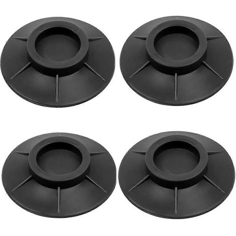Lot de 4 patins anti-vibrations pour lave-linge et sèche-linge, stabilisateurs en caoutchouc pour pieds, protection contre les bruits de pas et absorption des chocs. (1/5)