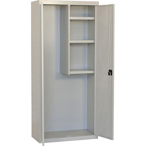 SimonRack Armoire Métallique Balai 1800x600x400 mm, 2 Porte, 3 Étagères, Gris - Simonlocker (1/4)