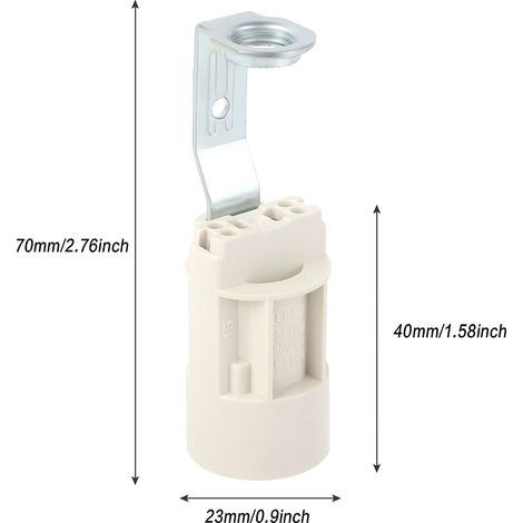 E14-Glühbirnenfassung, verstellbare E14-Lampenfassungen, E14-Bajonett-Sockeladapter, 10 Stück (Weiß) (1/4)