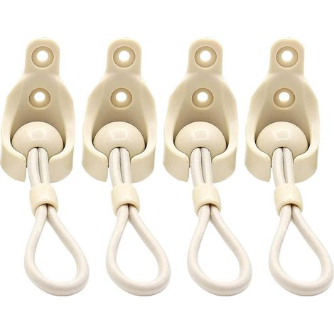 Retail 4-pack roller blind fixing buckles, outdoor roller blind windproof rope buckles, elastic fixing rope end caps (1/5)