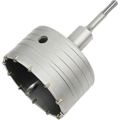 Broca para sierra de corona de hormigón con adaptador SDS Plus de 110 mm, para ladrillo, hormigón, cemento y piedra (adaptador SDS Plus de 100 mm + 110 mm) (1/4)