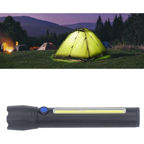 Lampe torche LED d'extérieur, rechargeable par USB, lampe torche COB, faisceau puissant, longue portée, lampe de camping LED. (1/5)