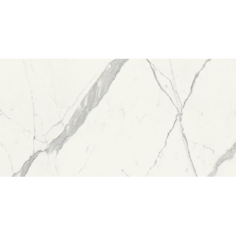 Carrelage sol / mur effet marbre blanc 60x120 cm  - SCULTOREA statuario vena argento J648  (vendu par boite de 1,44m2) (1/3)