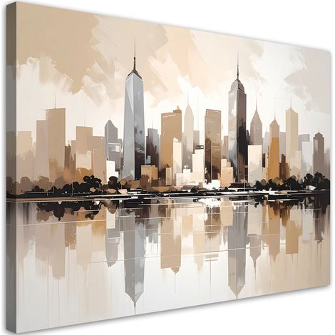 Quadro su tela, Architettura moderna della città beige, 100x70 (1/5)