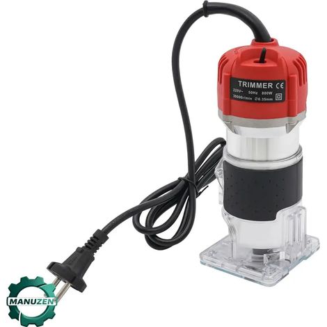 Manuzen - Affleureuse défonceuse 800 W 30 000 tr/min – pince 6,35 mm — Prise européenne (1/5)