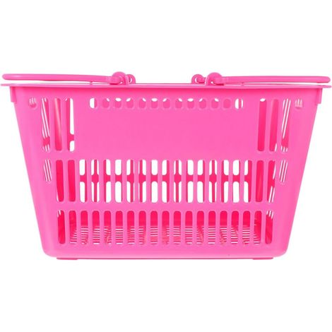 Plastic Basket with Handles for Shopping and Storage Large