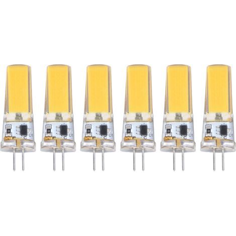 G4 9W LED Bulbs, Dimmable COB Lamp, 500LM, for Ceiling and Landscape Chandeliers, Warm Light 3000K, 6 Pieces (1/5)