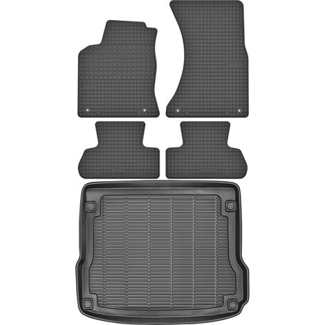 Tappetini per bagagliaio MAX-MAT 910123 + MOTOHOBBY 160802 - Audi Q5 SUV dal 2008-2016, poggiapiedi AV2 anteriore - Installati (1/5)