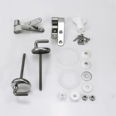 Accessori per sedile WC in acciaio inox, set completo di cerniere in acciaio inox