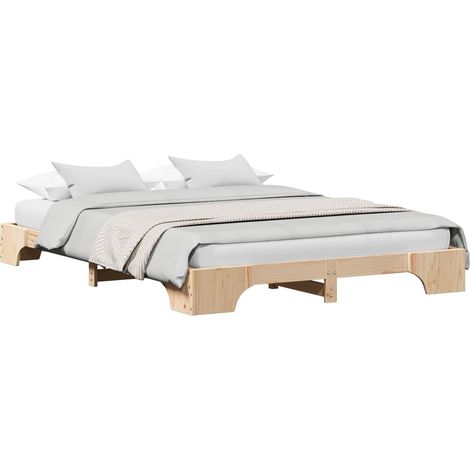 Maison Exclusive - Estructura de cama Natural 150 x 200 cm Madera