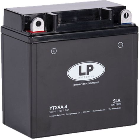 BATERÍA LANDPORT YTX9A-4 (MS LTX9A-4) (YB9B) 12V 9AH (135X75X138MM) (120A) SLA SIN MANTENIMIENTO - INUNDADA (6)