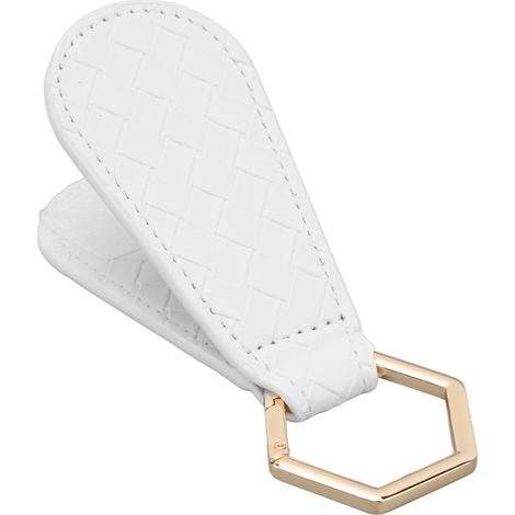 Pince magnétique pour chapeau, porte-chapeau magnétique en cuir PU, accessoire pour sac de voyage ou sac à dos, blanc (1/5)
