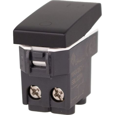 Interruttore Bipolare 2P 16A Colore Nero Compatibile Con Bticino Living e Vimar Plana