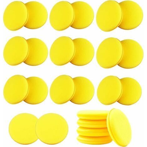Auto-Wachs-Applikator-Pads, Schaumstoff-Applikator-Pad, Polier-Mikrofaser-Schwamm, Auto-Wachs-Applikator-Schwamm, Wachs, Schönheit, Auto, Auto-Polierschwamm, praktisch für Autos, 25 Stück (1/5)