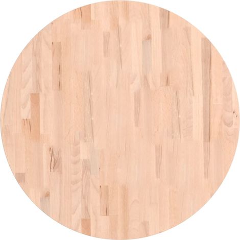 Dessus de table Dessus de bureau Plateau de table Ø80x1,5 cm rond bois massif de hêtre (1/5)