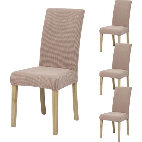 Housses de chaise extensibles, lot de 4/6/8, pour salle à manger, cuisine, fête, hôtel, couleur kaki (1/5)