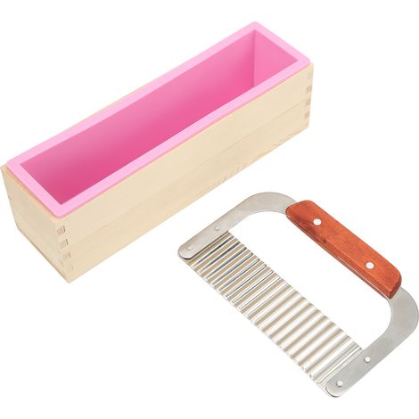 Moule à Savon DIY en Bois avec Cutter et Forme en Silicone pour Créations Artisanales (1/5)