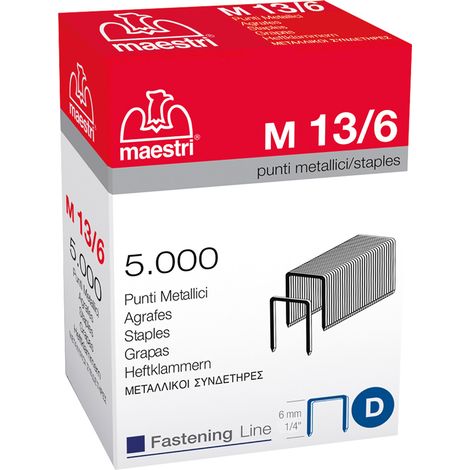 PUNTI PER FISSATRICE A MARTELLO M. 13/6 cf. 5000 pz  - ROMEO MAESTRI