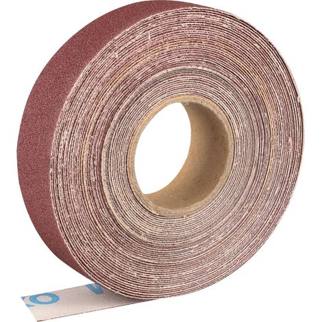 Schleifpapierrolle 2,5cm 10m Aluminiumoxid Holz Edelstahl 100Körnung (1/5)
