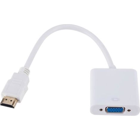 Convertisseur HDMI vers VGA - STRAßE TECH - 1080P - Adaptateur mâle vers femelle - Blanc - Vidéo (1/4)